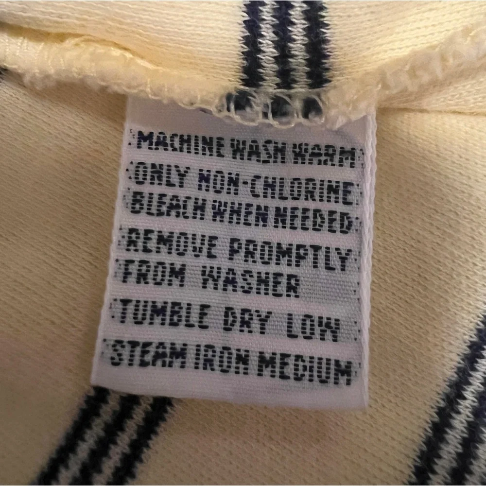 Vintage 100% Cotton Polo Ralph Lauren Yellow Polo Shirt with Blue Stripes- Sz S